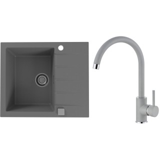 Set Alveus (dřez Cadit 10 Beton 81 + baterie Roxa Beton 81)