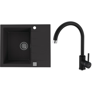 Set Alveus (dřez Cadit 10 Black 91 + baterie Roxa Black 91)