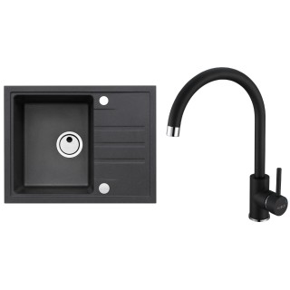 Set Alveus (dřez Intermezzo 30 Black 91 + baterie Roxa Black 91)