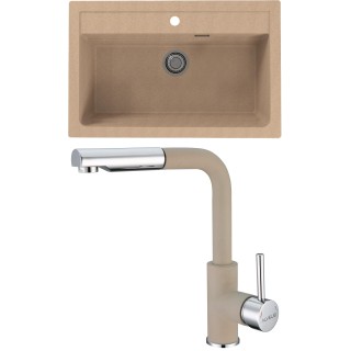 Set Alveus (dřez Atrox 40 Beige 55 + baterie Siros Beige 55)