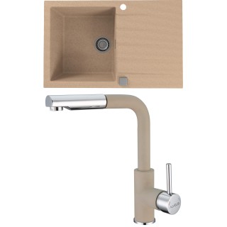 Set Alveus (dřez Cadit 20 Beige 55 + baterie Siros Beige 55)