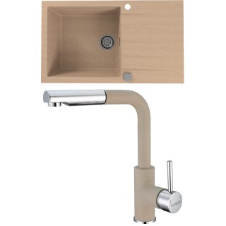 Set Alveus (dřez Cadit 40 Beige 55 + baterie Siros Beige 55)