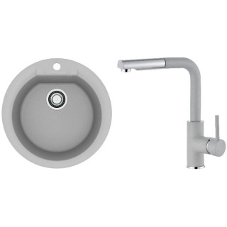 Set Alveus (dřez Cadit 100 Beton 81 + baterie Siros Beton 81)