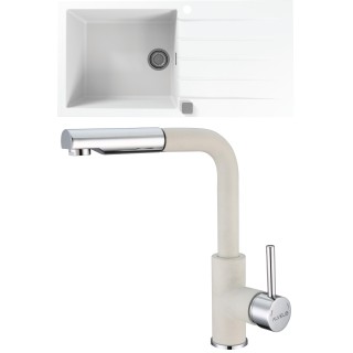 Set Alveus (dřez Cadit 50 White 11 + baterie Siros White 11)