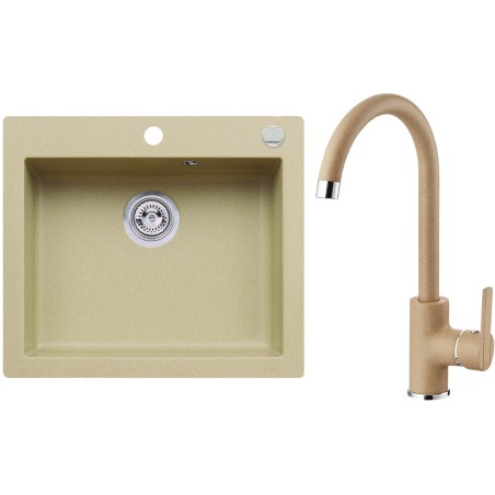 Set Alveus (dřez Cortina 160 Beige 55 + baterie Tonia Beige 55)
