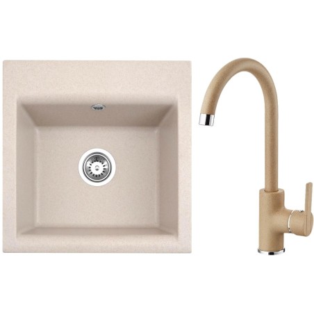 Set Alveus (dřez Gem 10 Beige 55 + baterie Tonia Beige 55) Set Alveus (dřez Gem 10 Beige 55 + baterie Tonia Beige 55)