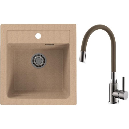 Set Alveus (dřez Atrox 20 Beige 55 + baterie Mintas Béžová/Kartáčovaná ocel) Set Alveus (dřez Atrox 20 Beige 55 + baterie Mintas Béžová/Kartáčovaná ocel)