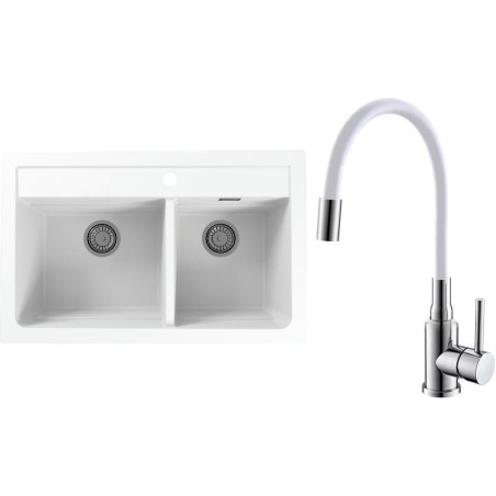 Set Alveus (dřez Atrox 50 White 11 + baterie Mintas Bílá/Chrom) Set Alveus (dřez Atrox 50 White 11 + baterie Mintas Bílá/Chrom)