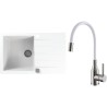 Set Alveus (dřez Cadit 20 White 11 + baterie Mintas Bílá/Kartáčovaná ocel) Set Alveus (dřez Cadit 20 White 11 + baterie Mintas Bílá/Kartáčovaná ocel)