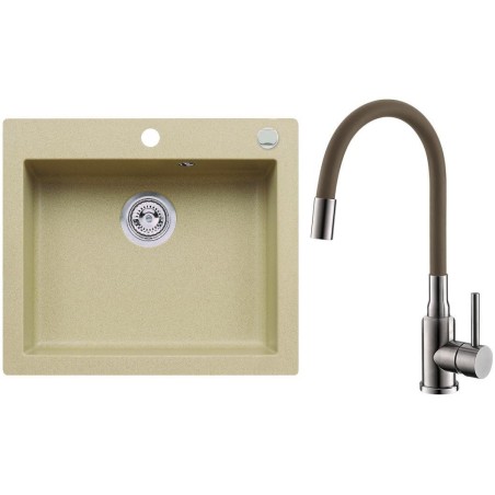 Set Alveus (dřez Cortina 160 Beige 55 + baterie Mintas Béžová/Kartáčovaná ocel) Set Alveus (dřez Cortina 160 Beige 55 + baterie Mintas Béžová/Kartáčovaná ocel)