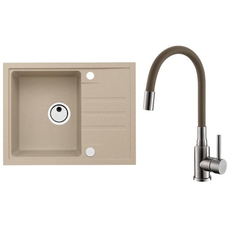 Set Alveus (dřez Intermezzo 30 Beige 55 + baterie Mintas Béžová/Kartáčovaná ocel) Set Alveus (dřez Intermezzo 30 Beige 55 + baterie Mintas Béžová/Kartáčovaná ocel)