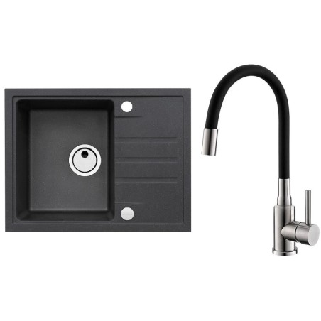 Set Alveus (dřez Intermezzo 30 Black 91 + baterie Mintas Černá/Kartáčovaná ocel) Set Alveus (dřez Intermezzo 30 Black 91 + baterie Mintas Černá/Kartáčovaná ocel)
