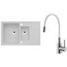 Set Alveus (dřez Intermezzo 70 White 11 + baterie Mintas Bílá/Kartáčovaná ocel) Set Alveus (dřez Intermezzo 70 White 11 + baterie Mintas Bílá/Kartáčovaná ocel)