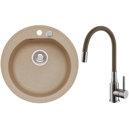 Set Alveus (dřez Niagara 10 Beige 55 + baterie Mintas Béžová/Kartáčovaná ocel) Set Alveus (dřez Niagara 10 Beige 55 + baterie Mintas Béžová/Kartáčovaná ocel)