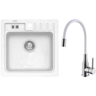 Set Alveus (dřez Niagara 20 White 11 + baterie Mintas Bílá/Chrom)