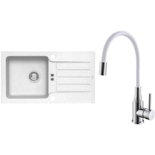 Set Alveus (dřez Niagara 30 White 11 + baterie Mintas Bílá/Chrom)