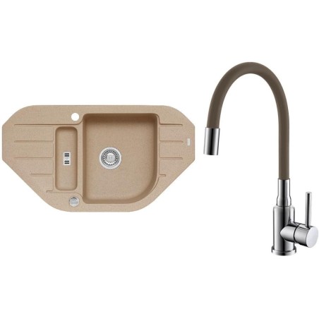 Set Alveus (dřez Niagara 60 Beige 55 + baterie Mintas Béžová/Chrom) Set Alveus (dřez Niagara 60 Beige 55 + baterie Mintas Béžová/Chrom)
