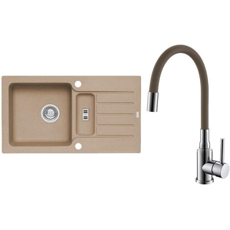 Set Alveus (dřez Niagara 70 Beige 55 + baterie Mintas Béžová/Chrom) Set Alveus (dřez Niagara 70 Beige 55 + baterie Mintas Béžová/Chrom)