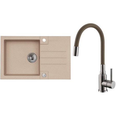 Set Alveus (dřez Rock 130 Beige 55 + baterie Mintas Béžová/Kartáčovaná ocel) Set Alveus (dřez Rock 130 Beige 55 + baterie Mintas Béžová/Kartáčovaná ocel)