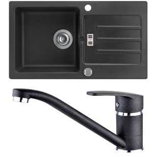 Set Alveus (dřez Victoria 30 Black 91 + baterie Nina Black 91)