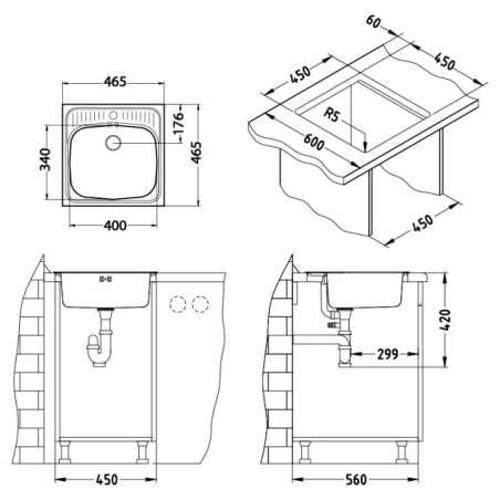Kuchyňský dřez Alveus Basic 130 Satin Kuchyňský dřez Alveus Basic 130 Satin