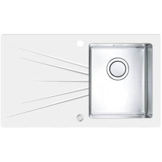 Kuchyňský dřez Alveus Karat 10 UP bílá/satin, pravý