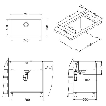 Kuchyňský dřez Alveus Quadrix 60 Satin Kuchyňský dřez Alveus Quadrix 60 Satin