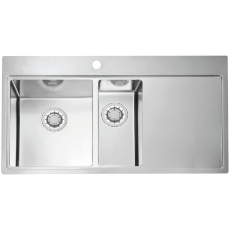 Kuchyňský dřez Alveus Pure 60 QC Satin, levý Kuchyňský dřez Alveus Pure 60 QC Satin, levý