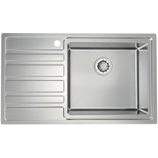 Kuchyňský dřez Alveus Rando 50 QC Satin, pravý, pro přesahovou nebo integrovanou montáž