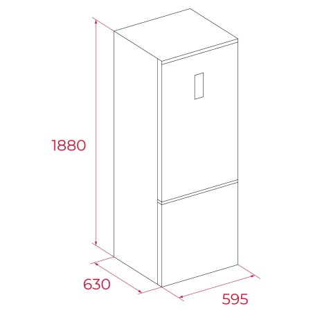 Volně stojící chladnička s mrazničkou Teka RBF 44630 WH Bílá Volně stojící chladnička s mrazničkou Teka RBF 44630 WH Bílá