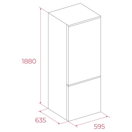 Volně stojící chladnička s mrazničkou Teka RBF 54640 WH Bílá Volně stojící chladnička s mrazničkou Teka RBF 54640 WH Bílá