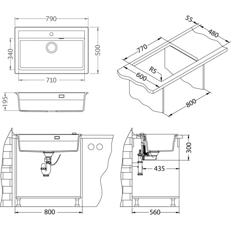 Kuchyňský dřez Alveus Atrox 40 QC Glacier A10