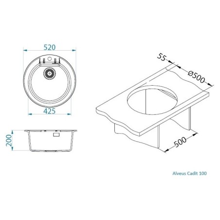 Kuchyňský dřez Alveus Cadit 100 QC Ivory A20