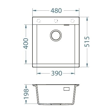 Kuchyňský dřez Alveus Pure-G 20 Black Edition Deep Black A90
