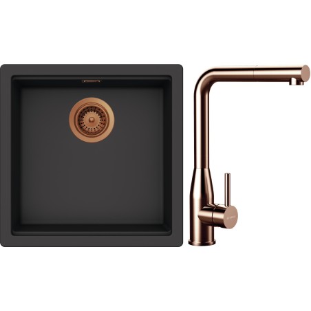 Set Schock S31-19 (dřez Kiruna N-100 Dusk + baterie Keto.120 Copper brushed)