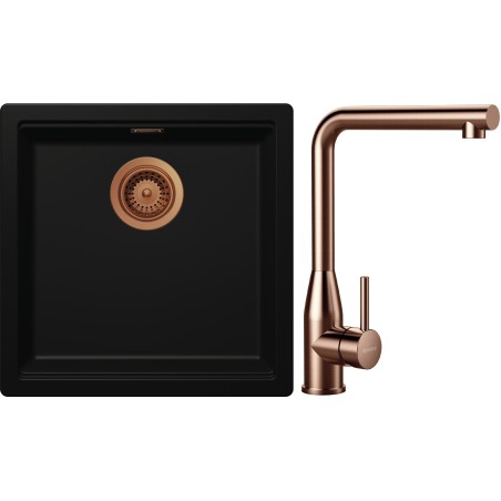 Set Schock S31-14 (dřez Kiruna N-100 Night + baterie Keto Copper brushed)