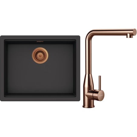 Set Schock S32-14 (dřez Kiruna N-100L Dusk + baterie Keto Copper brushed)