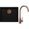 Set Schock S32-4 (dřez Kiruna N-100L Night + baterie Kavus Copper brushed)