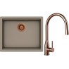Set Schock S32-9 (dřez Kiruna N-100L Twilight + baterie Kavus.120 Copper brushed)
