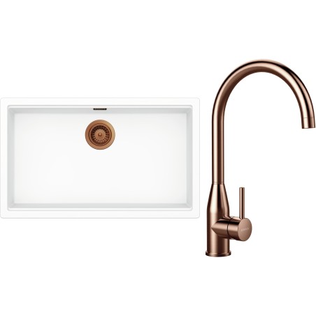 Set Schock S33-4 (dřez Kiruna N-100XL Day + baterie Kavus Copper brushed)