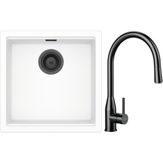 Set Schock S31-10 (dřez Kiruna N-100 Day + baterie Kavus.120 Gunmetal brushed + komponenty...