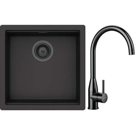 Set Schock S31-5 (dřez Kiruna N-100 Dusk + baterie Kavus Gunmetal brushed)