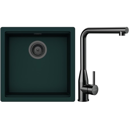 Set Schock S31-15 (dřez Kiruna N-100 Ivy + baterie Keto Gunmetal brushed)