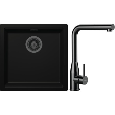 Set Schock S31-20 (dřez Kiruna N-100 Night + baterie Keto.120 Gunmetal brushed)