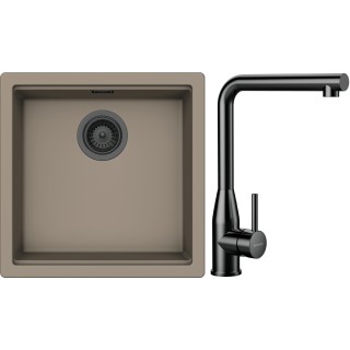 Set Schock S31-15 (dřez Kiruna N-100 Twilight + baterie Keto Gunmetal brushed + komponenty...