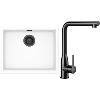 Set Schock S32-15 (dřez Kiruna N-100L Day + baterie Keto Gunmetal brushed + komponenty Gunmetal...