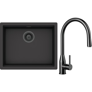 Set Schock S32-10 (dřez Kiruna N-100L Dusk + baterie Kavus.120 Gunmetal brushed + komponenty...