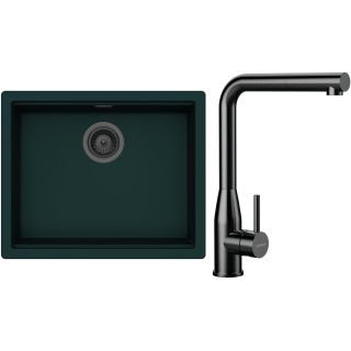 Set Schock S32-20 (dřez Kiruna N-100L Ivy + baterie Keto.120 Gunmetal brushed + komponenty...