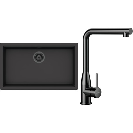 Set Schock S33-15 (dřez Kiruna N-100XL Dusk + baterie Keto Gunmetal brushed)