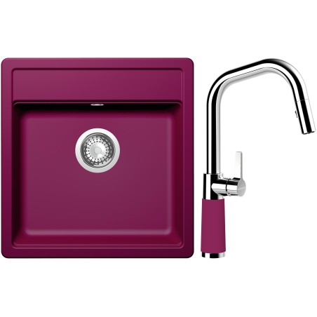 Set Schock S10-9 (dřez Mono N-100S Berry + baterie SC-530.120 Berry)